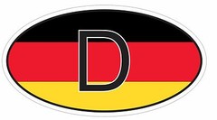 Germany Oval Bumper Sticker or Helmet Sticker D2993 Euro Oval