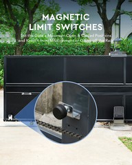 CO-Z Solar Sliding Gate Opener Kit Electric Gate Opener for 1800lb Home Gates