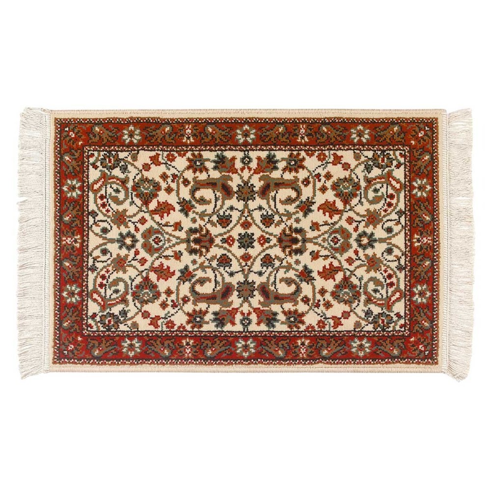 Rectangular Area Rug 3′ x 2′ Red Polypropylene Renovators Supply