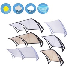 40×120″/80″/40″/32″ Window Canopy Awning Polycarbonate Front Door Patio Decor
