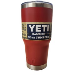 Yeti Rambler, Tumbler With Magslider Lid, Stainless Steel 30oz RED