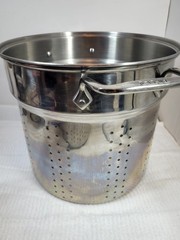 All-Clad Stainless Steel 12 Qt Multi Pot w/Pasta Strainer Lid 4 Piece