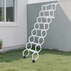 Attic Loft Pull Down Ladder 8 Step Wall Mounted Folding Loft Ladder 15.47*86.6in