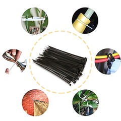 (4″ 6″ 8″ 12″ 15″ 18″) Black Zip Ties Heavy Duty Nylon UV Resistant UL Bulk LOT