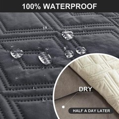 Waterproof Couch Cover for Reclining Couch 3 Seat Recliner Sofa Covers