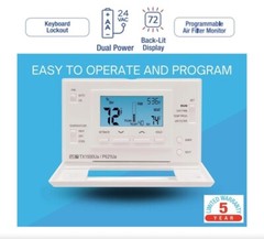LuxPro P621U Thermostat for Heat & AC and Heat Pumps 2 Stages Heat 1 Stage Cool