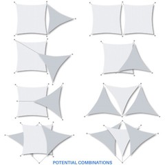 20-29 FT Shade Sail Rectangle Sand Sun Canopy Cover w/ Steel Wire Garden Outdoor