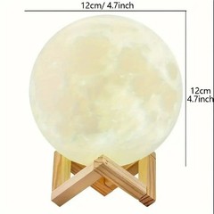 3D Moon Night Light Table Lamp USB Charging Remote Touch Control Home Decor Gift