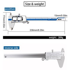 Stainless Steel Digital Display Caliper 150mm Fraction/MM/Inch High Precision