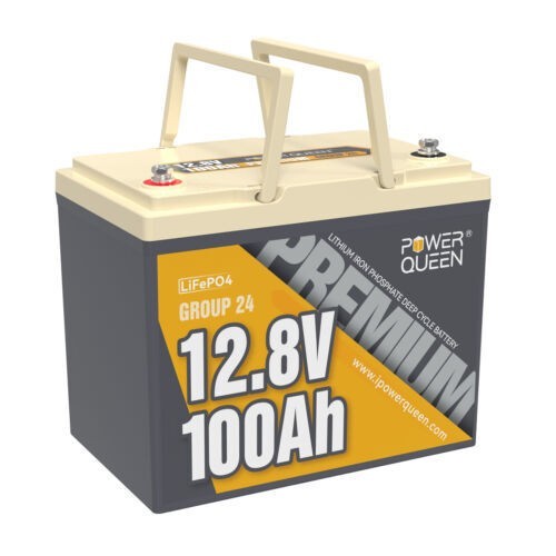 PowerQueen12V LiFePO4 Lithium Battery 100Ah/200Ah/300Ah For RV Solar Marine lot gallery