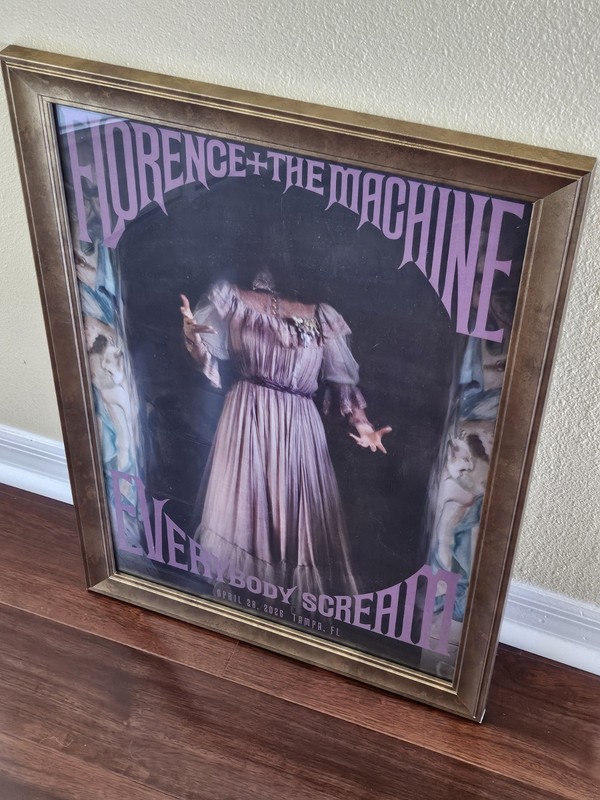 Florence + the Machine Everybody Scream Custom Framed Poster, Tampa FL