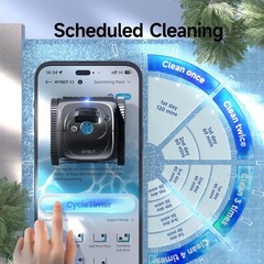 WYBOT C1 Pool Cleaner Wall Climb Cordless Robotic Pool Robot In-Ground Pools B