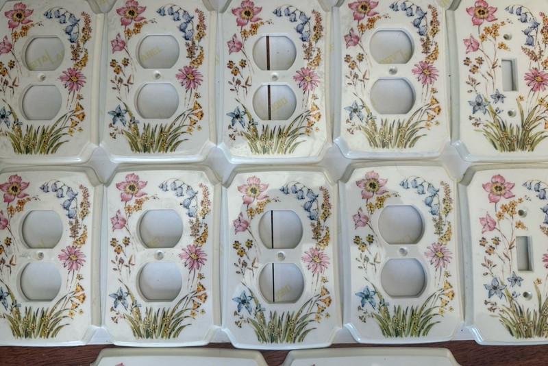 12 Floral Flower Outlet Switch & Double Gang light Wall Switch Plate Covers New gallery