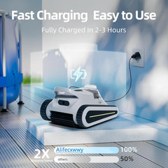 Pool Vacuum for Inground Pools Cordless Robotic Pool Cleaner APP Control 180Min