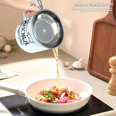 1.3L Bacon Grease Saver Container with Fine Mesh StrainerStainless Steel Oil New