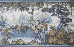* ORIENTAL ASIAN VAN LUIT 13.5 Wht Wallpaper bordeR Wall