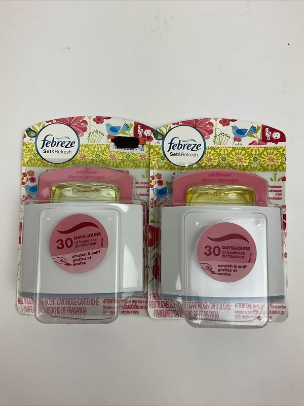 2 Pack Febreze Set And Refresh Wildflower Air Freshener 30:days