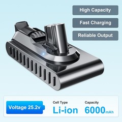 25.2V 9.0Ah Replacement V12 Battery For Dyson V12 Detect Slim Fluffy SV46 Vacuum