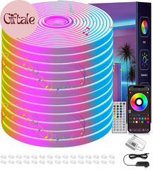 50FT RGB Neon Rope Lights, Outdoor Led Strip Lights Waterproof IP67 with Remote