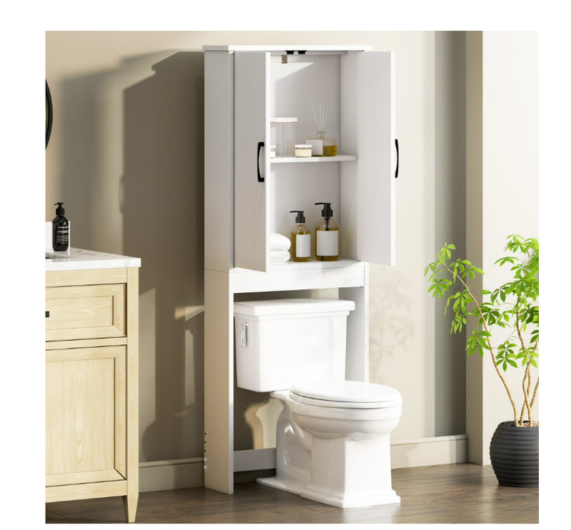 Ardent Over Toilet Storage Cabinet White Bathroom Space Saver Shelf gallery