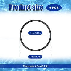 6pcs O-Ring Compatible with GE HHRING for Whole Home Filtration Models GXWH30…