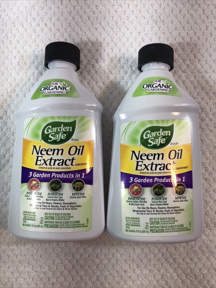 2 Pack – Organic Garden Safe Neem Oil Extract Concentrate 10 Oz Insecticide