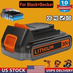 2PACK NEW 20V Lithium-ion Battery / Charger for BLACK DECKER 20 Volt LBXR20 LB20