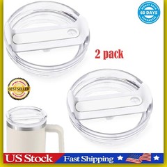 2 Pack Tumbler Lid Replacement for 40Oz Stanley Cup Dustproof Splash Proof Cover