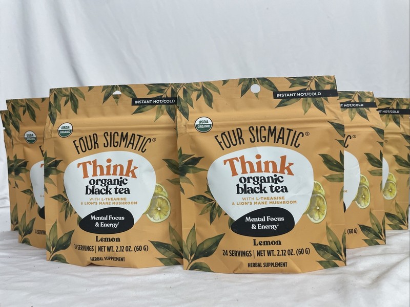 Four Sigmatic Think Organic Black Tea Lemon 6 Pack Lions Mane Focus Energy
