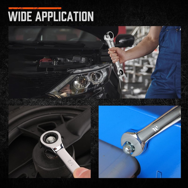 26-Piece Ratcheting Wrench Set | Metric and SAE | Ratchet Combination Wrenche... gallery