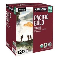 Kirkland Signature Coffee Organic Dark Roast Coffee K-Cups Pod 120 Count