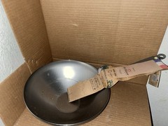 De Buyer Mineral B Carbon Steel Wok Nonstick 11” Induction Ready
