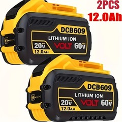 2PCS 20V/60V MAX FLEXVOLT Lithium Battery 12.0AH DCB609 For DEWALT DCB612 DCB205